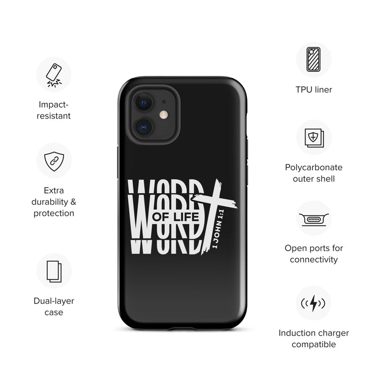 Christian Phone Case Word of Life Black for iPhone® iPhone® Phone Cases   