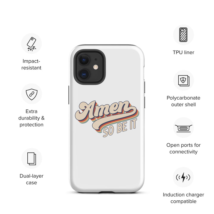 Christian Phone Case Amen So Be It White for iPhone® iPhone® Phone Cases   