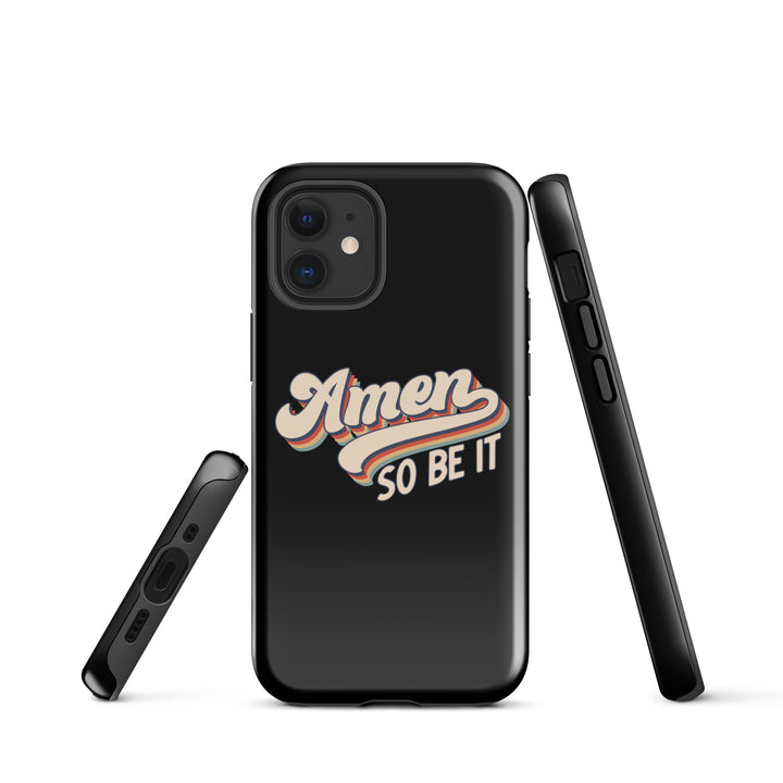 Christian Phone Case Amen So Be It Black for iPhone® iPhone® Phone Cases   