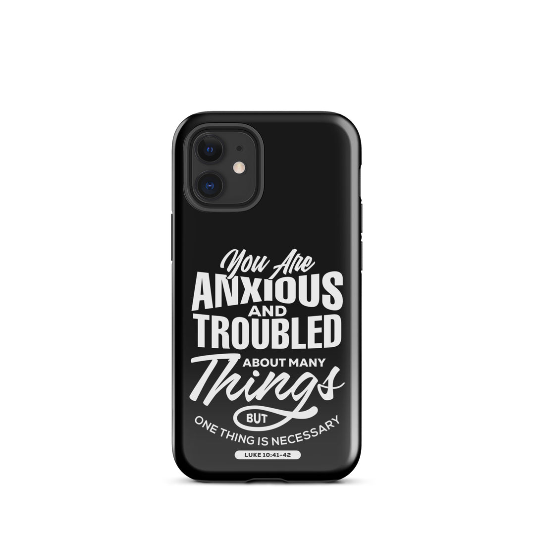 Christian Phone Case Anxious And Troubled Black for iPhone® iPhone® Phone Cases Glossy iPhone 12 mini 