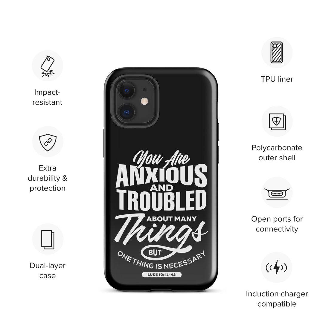 Christian Phone Case Anxious And Troubled Black for iPhone® iPhone® Phone Cases   