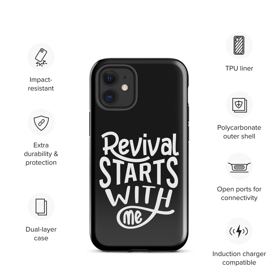 Christian Phone Case Revival Starts With Me Black for iPhone® iPhone® Phone Cases   