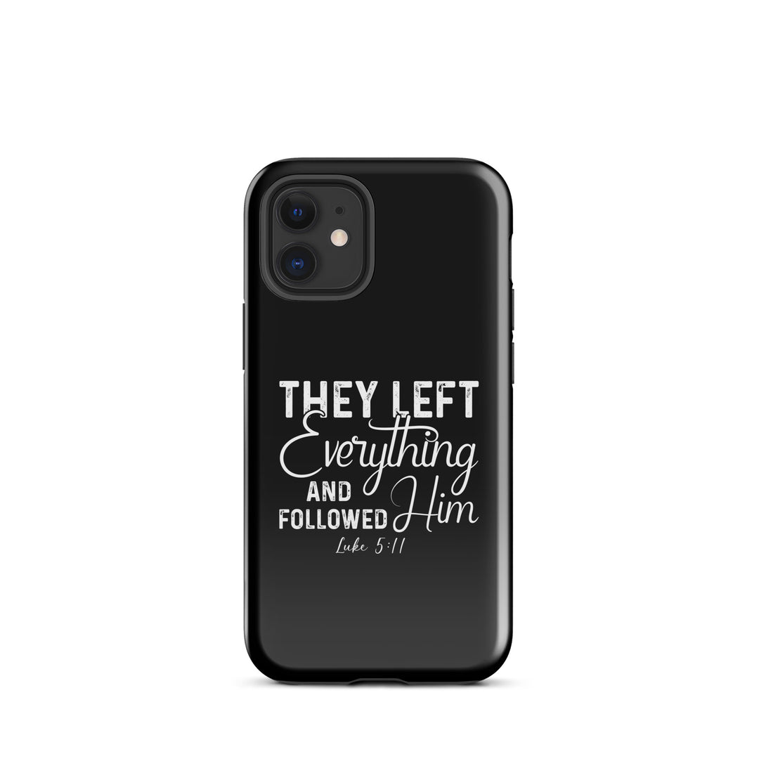 Christian Phone Case Left Everything Black for iPhone® iPhone® Phone Cases Glossy iPhone 12 mini 