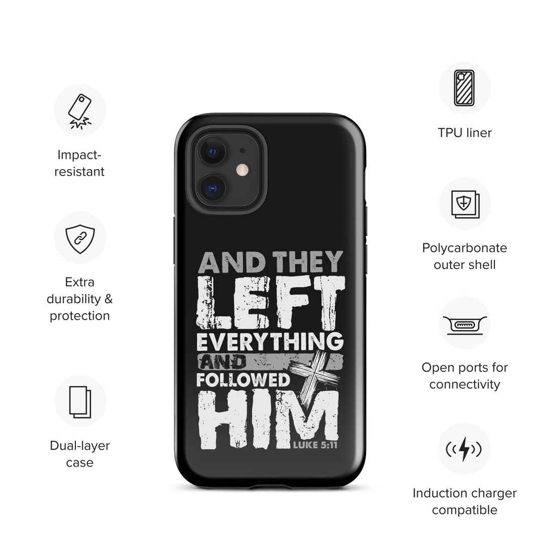 Christian Phone Case Left Everything Cross Black for iPhone® iPhone® Phone Cases   