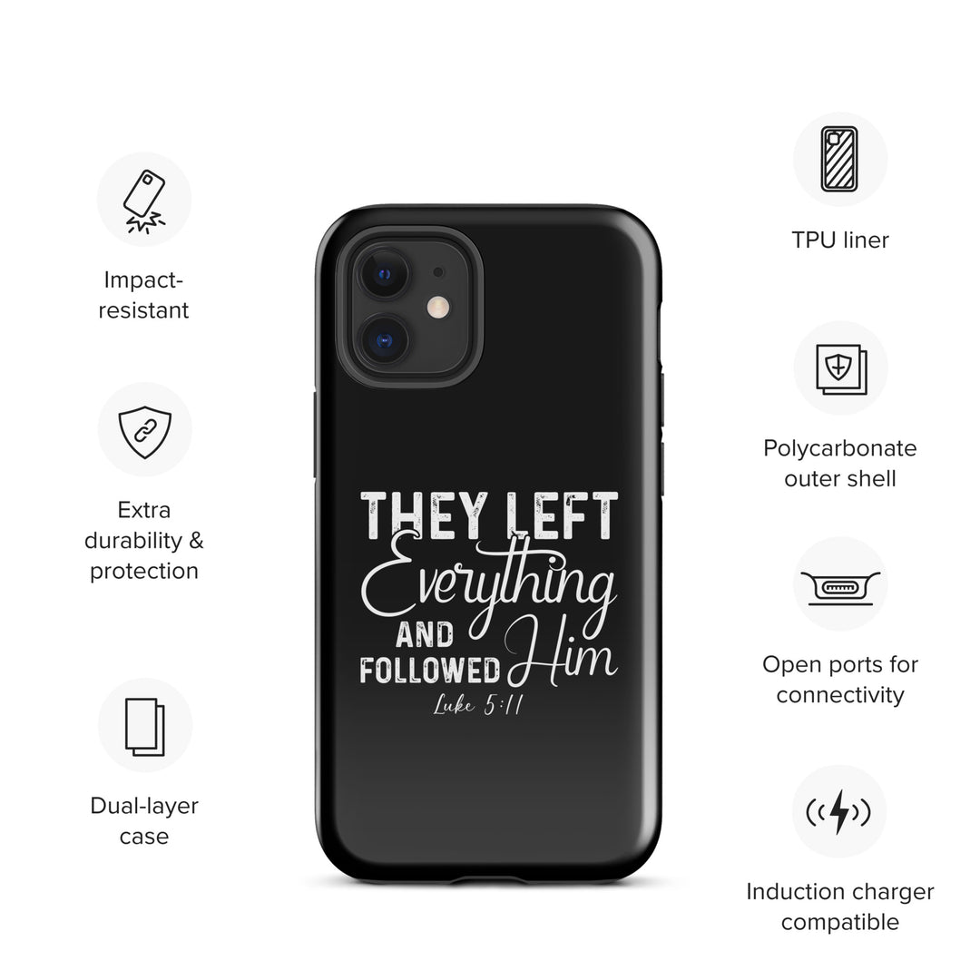 Christian Phone Case Left Everything Black for iPhone® iPhone® Phone Cases   