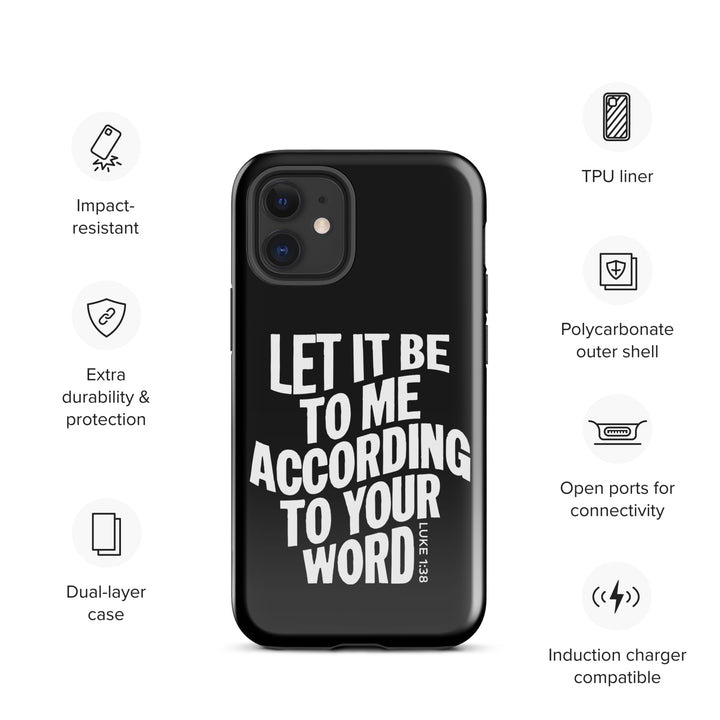 Christian Phone Case According To Your Word Black for iPhone® iPhone® Phone Cases   