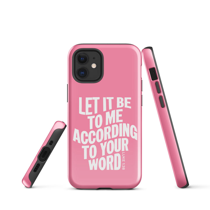 Christian Phone Case According To Your Word Pink  for iPhone® iPhone® Phone Cases   