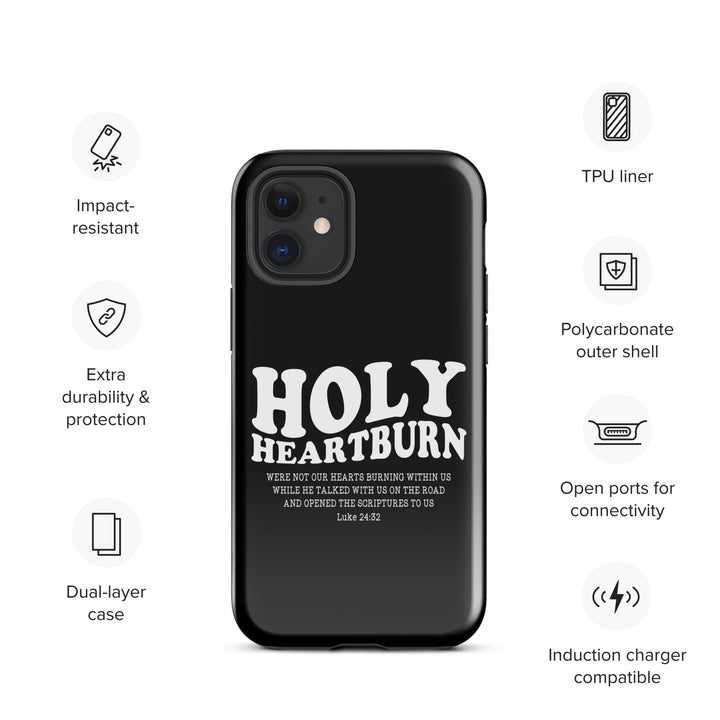 Christian Phone Case Holy Heartburn Black for iPhone® iPhone® Phone Cases   