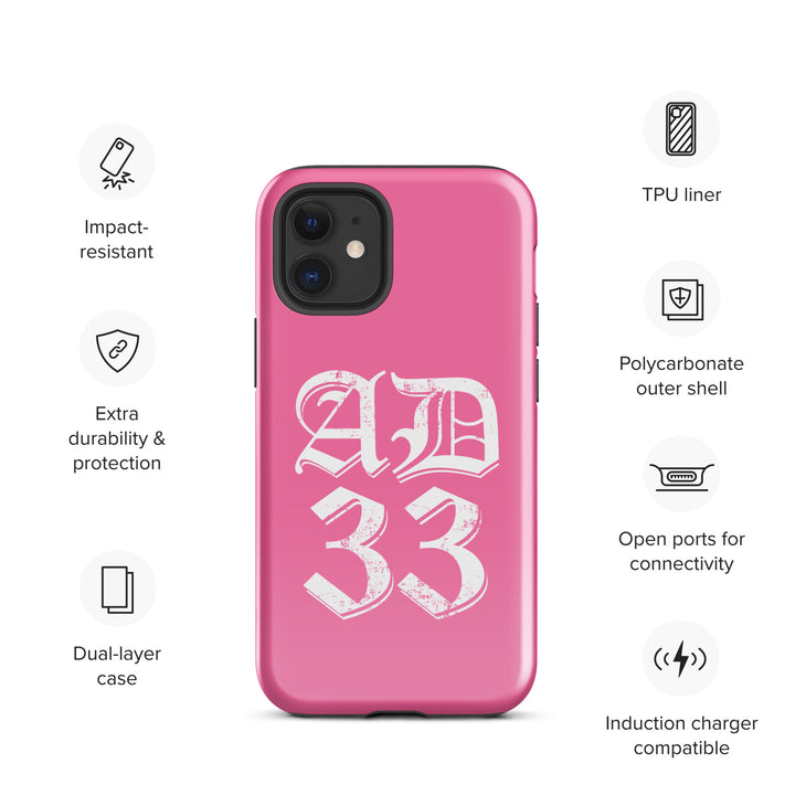 Christian Phone Case AD 33 Old English Pink for iPhone® iPhone® Phone Cases   