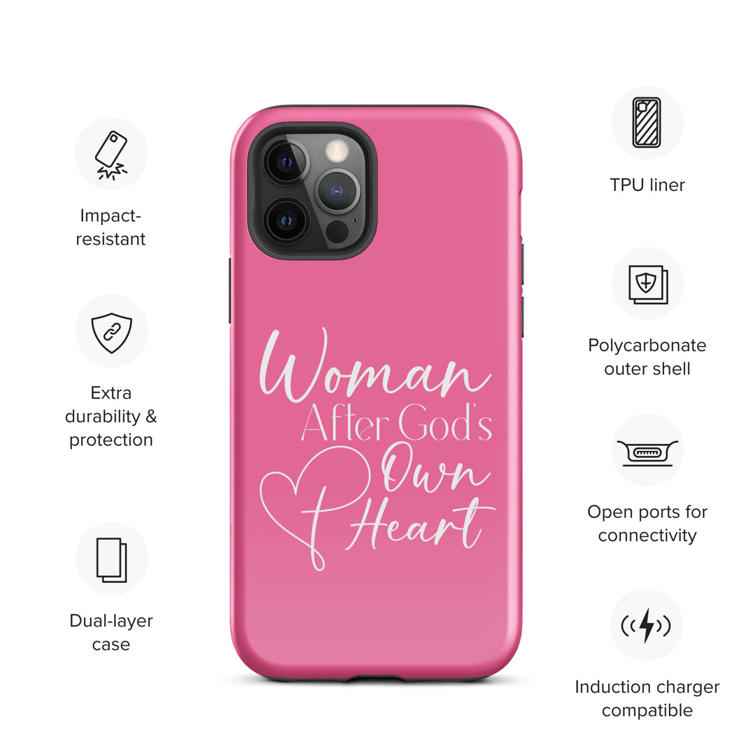 Christian Phone Case Woman After God's Heart Pink for iPhone® iPhone® Phone Cases   