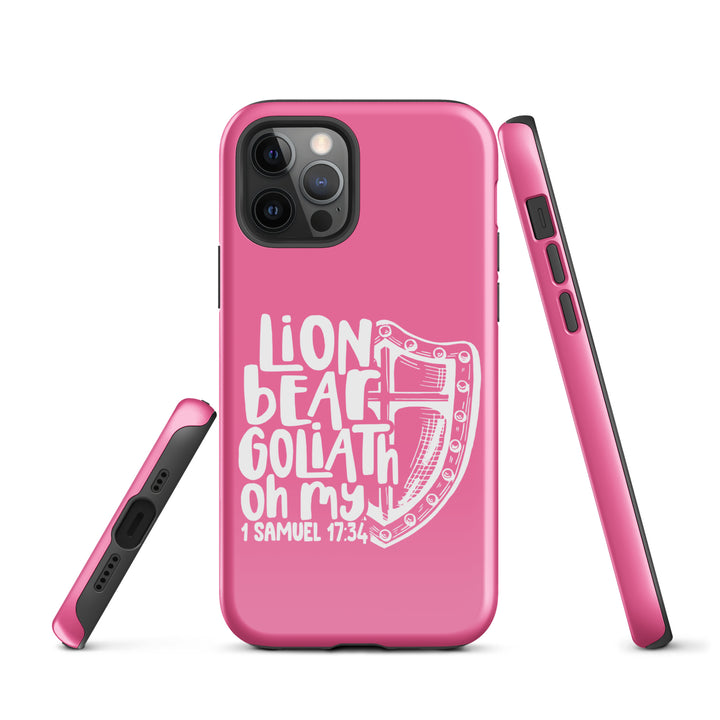 Christian Phone Case Lion Bear Goliath Oh My Pink for iPhone® iPhone® Phone Cases   