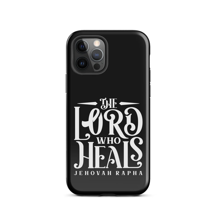 Christian Phone Case The Lord Who Heals Black for iPhone® iPhone® Phone Cases Glossy iPhone 12 Pro 