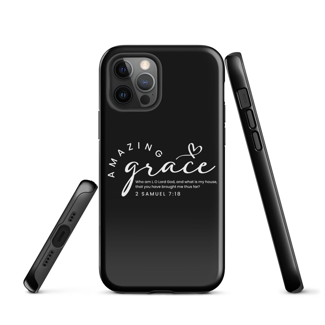 Christian Phone Case Amazing Grace Heart Black for iPhone® iPhone® Phone Cases   