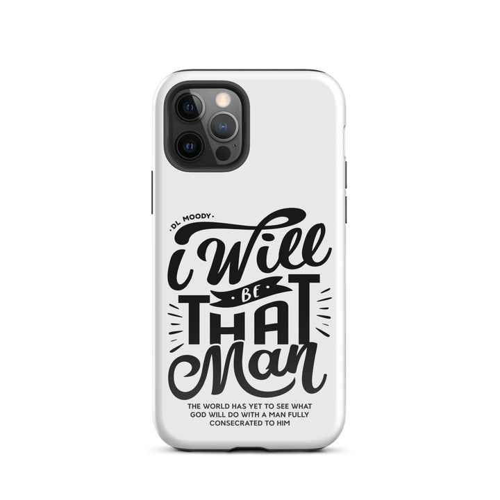 Christian Phone Case I Will Be That Man White for iPhone® iPhone® Phone Cases Glossy iPhone 12 Pro 