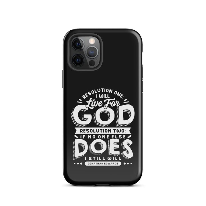 Christian Phone Case Live For God Black for iPhone® iPhone® Phone Cases Glossy iPhone 12 Pro 