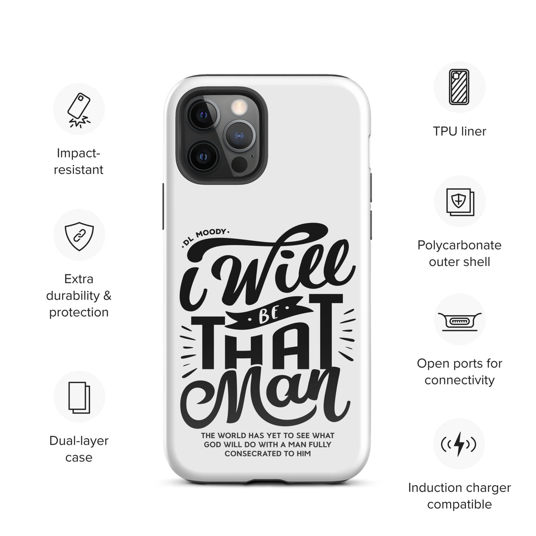 Christian Phone Case I Will Be That Man White for iPhone® iPhone® Phone Cases   