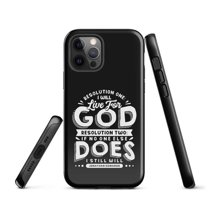 Christian Phone Case Live For God Black for iPhone® iPhone® Phone Cases   