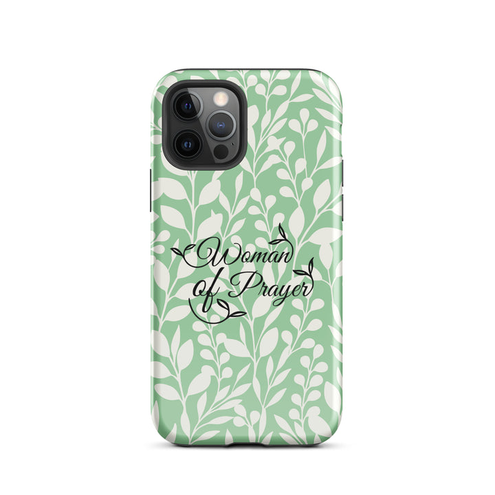 Christian Phone Case Woman of Prayer Green for iPhone® iPhone® Phone Cases Glossy iPhone 12 Pro 