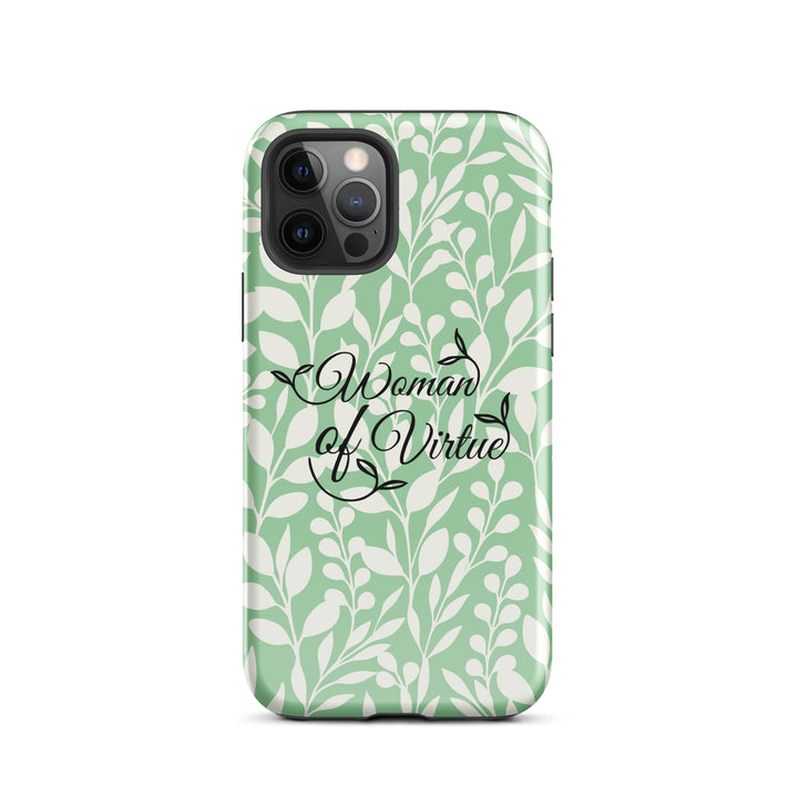 Christian Phone Case Woman of Virtue Green for iPhone® iPhone® Phone Cases Glossy iPhone 12 Pro 