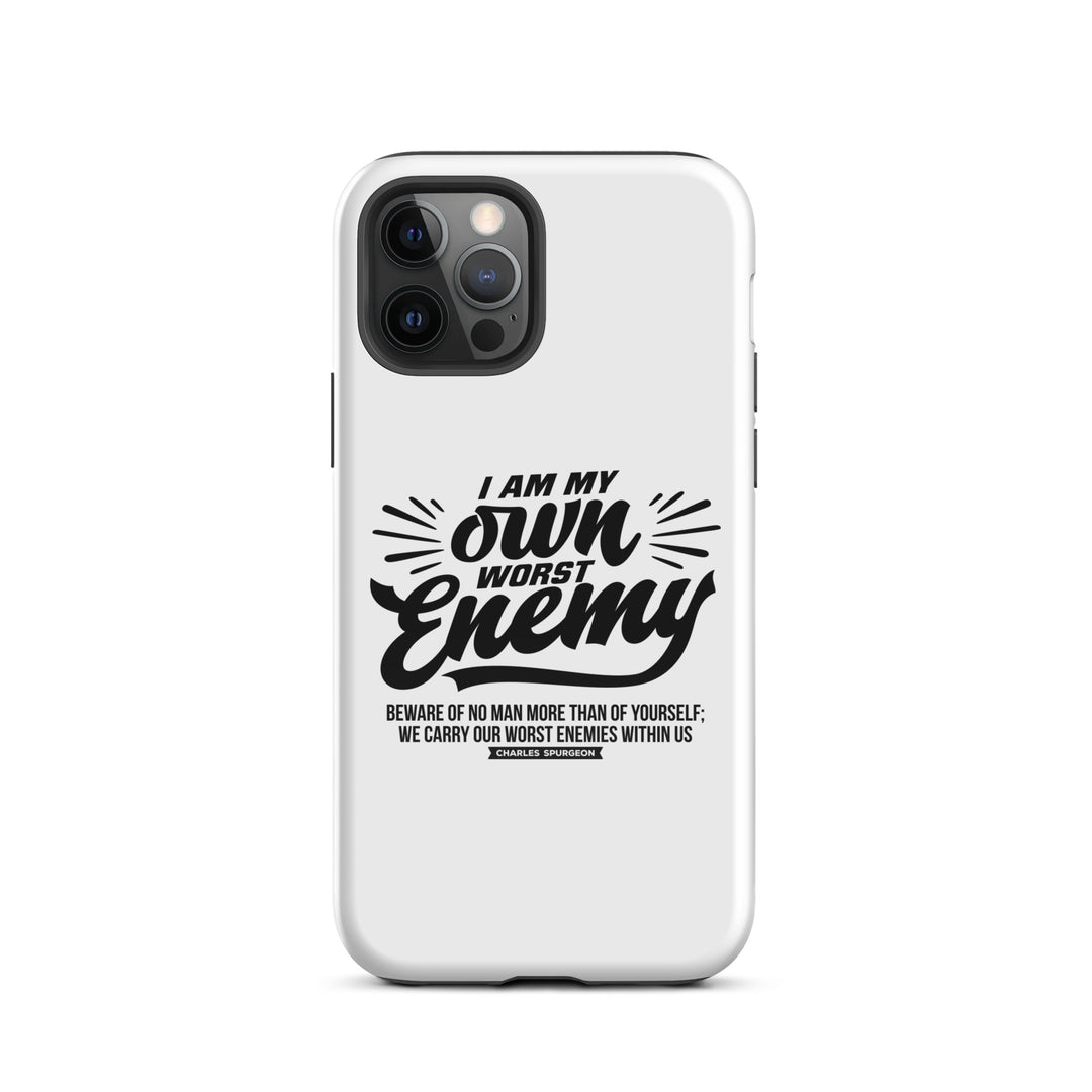 Christian Phone Case Worst Enemy White for iPhone® iPhone® Phone Cases Glossy iPhone 12 Pro 