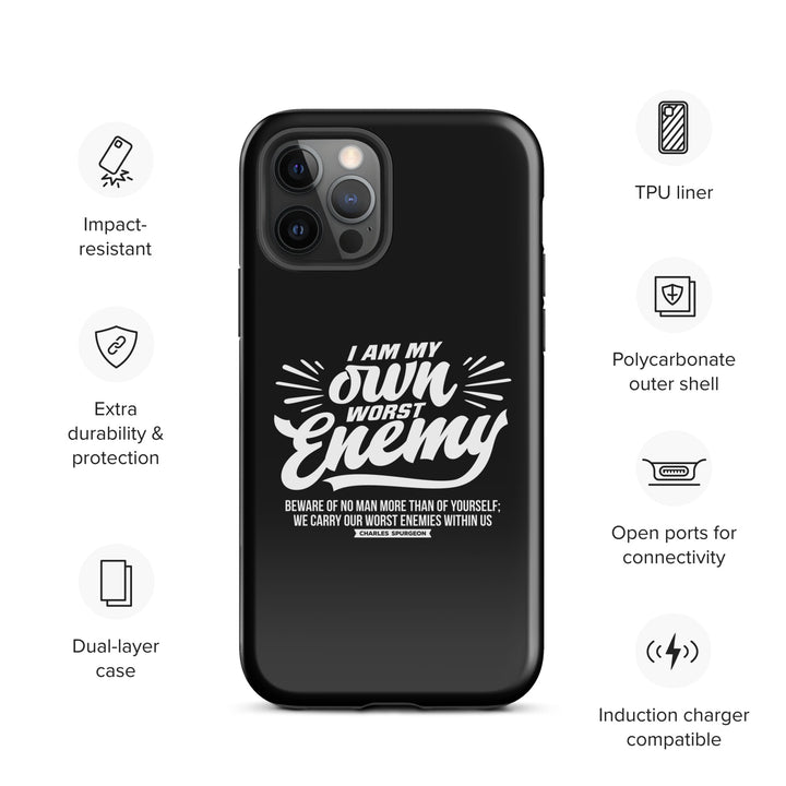 Christian Phone Case Worst Enemy Black for iPhone® iPhone® Phone Cases   