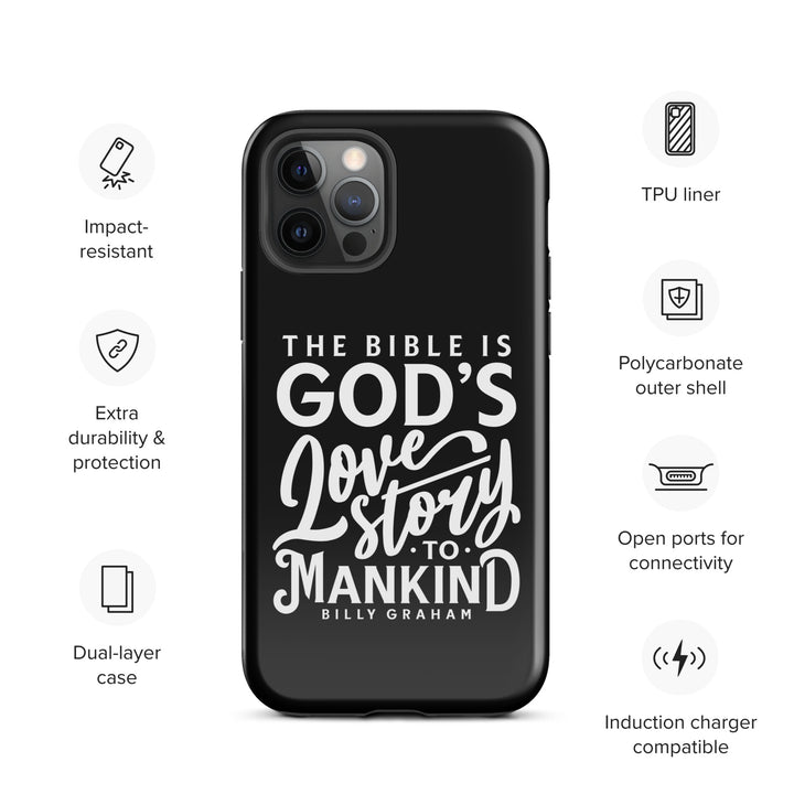 Christian Phone Case God's Love Story Black for iPhone® iPhone® Phone Cases   