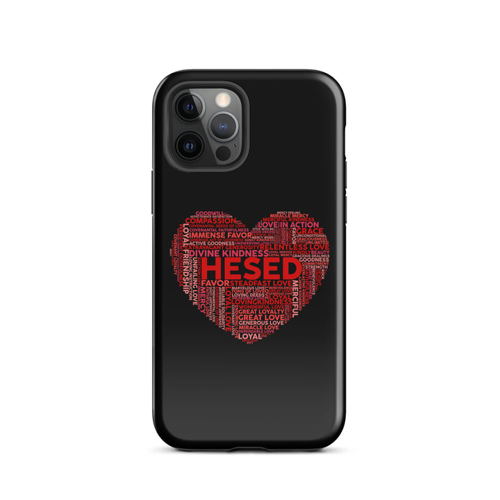 Christian Phone Case Hesed Heart Black for iPhone® iPhone® Phone Cases Glossy iPhone 12 Pro 