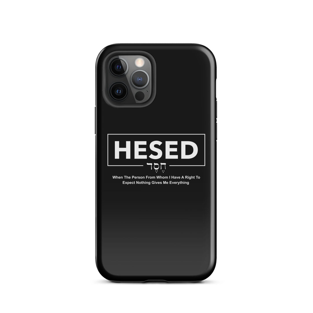 Christian Phone Case Hesed Everything Black for iPhone® iPhone® Phone Cases Glossy iPhone 12 Pro 