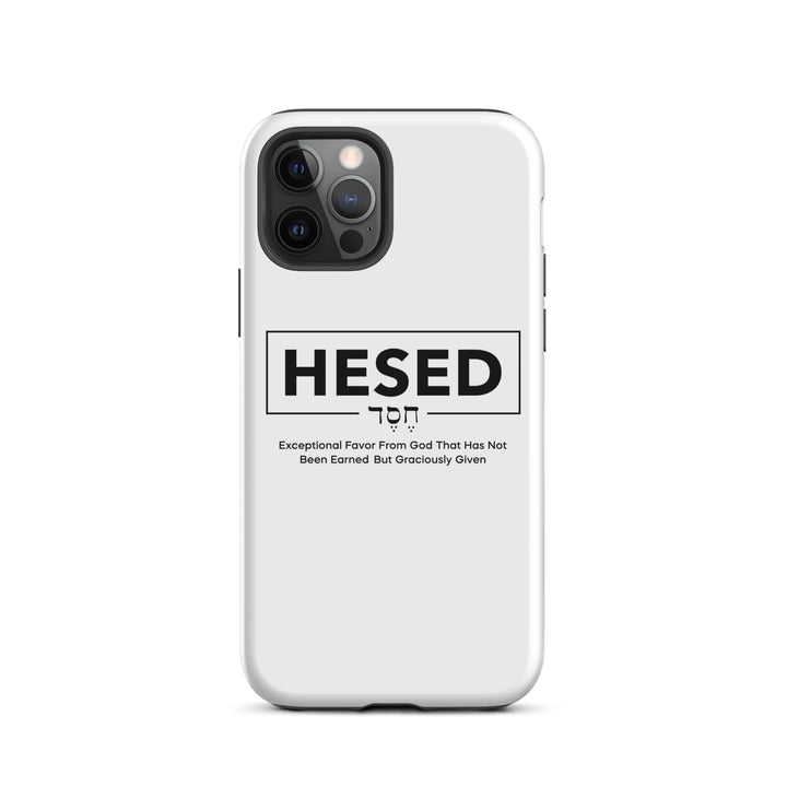 Christian Phone Case Hesed Hebrew Exceptional Favor White for iPhone® iPhone® Phone Cases Glossy iPhone 12 Pro 