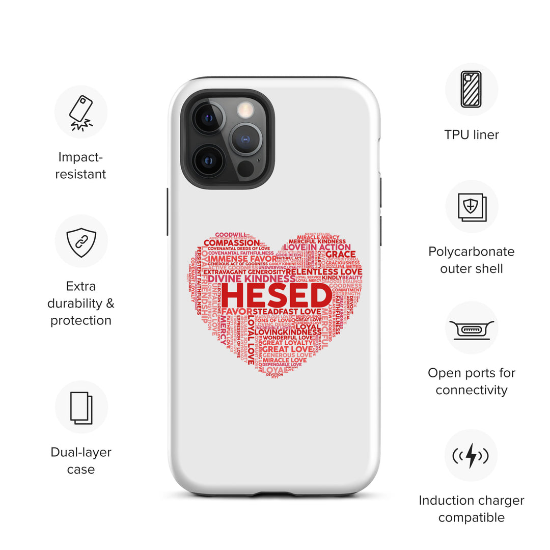 Christian Phone Case Hesed Heart White for iPhone® iPhone® Phone Cases   