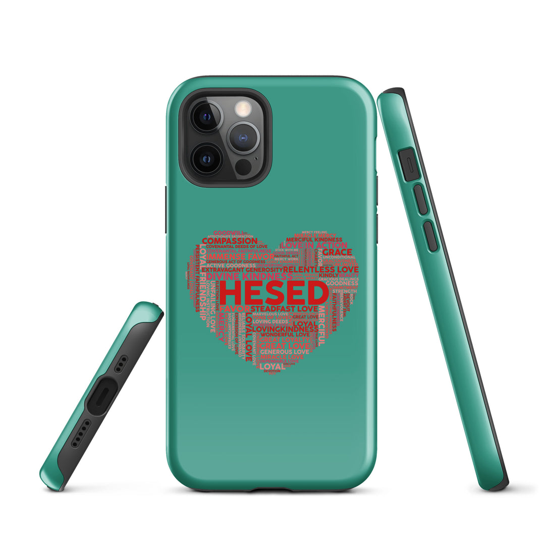 Christian Phone Case Hesed Heart Teal for iPhone® iPhone® Phone Cases   