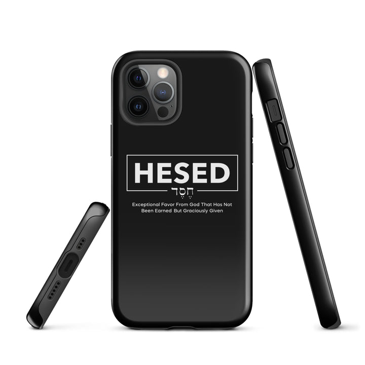 Christian Phone Case Hesed Hebrew Exceptional Favor Black for iPhone® iPhone® Phone Cases   