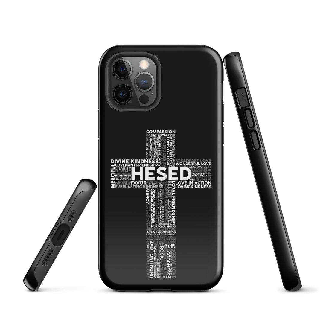 Christian Phone Case Hesed Cross Black for iPhone® iPhone® Phone Cases   