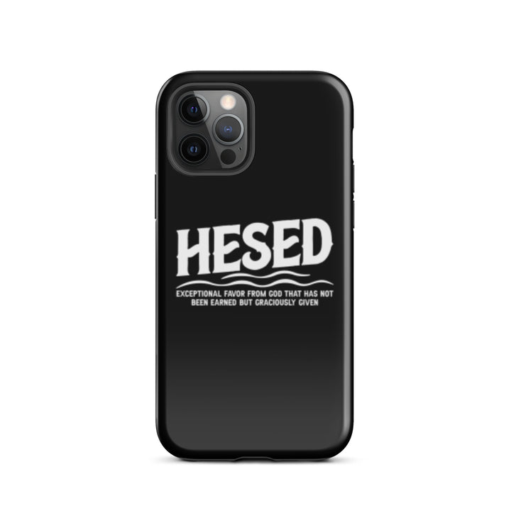 Christian Phone Case Hesed Exceptional Favor Black for iPhone® iPhone® Phone Cases Glossy iPhone 12 Pro 