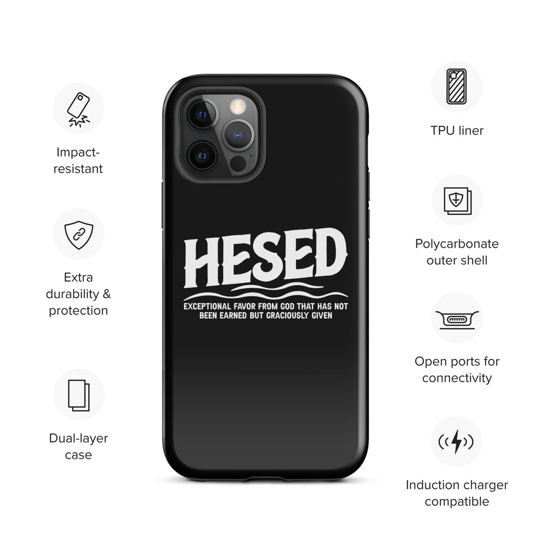 Christian Phone Case Hesed Exceptional Favor Black for iPhone® iPhone® Phone Cases   