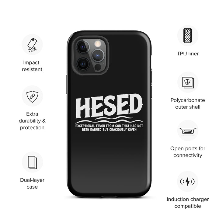 Christian Phone Case Hesed Exceptional Favor Black for iPhone® iPhone® Phone Cases   