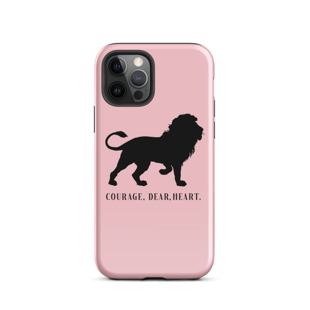 Christian Phone Case Courage Dear Heart Pink for iPhone® iPhone® Phone Cases Glossy iPhone 12 Pro 