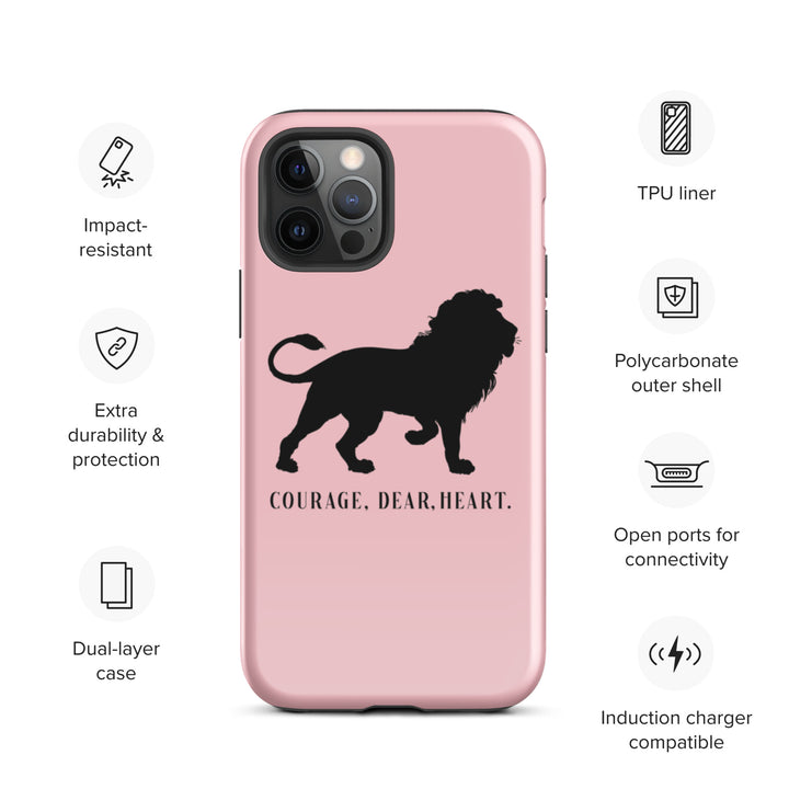 Christian Phone Case Courage Dear Heart Pink for iPhone® iPhone® Phone Cases   