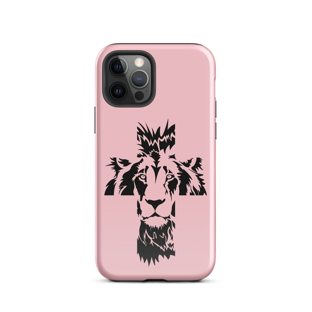 Christian Phone Case Aslan Cross Pink for iPhone® iPhone® Phone Cases Glossy iPhone 12 Pro 