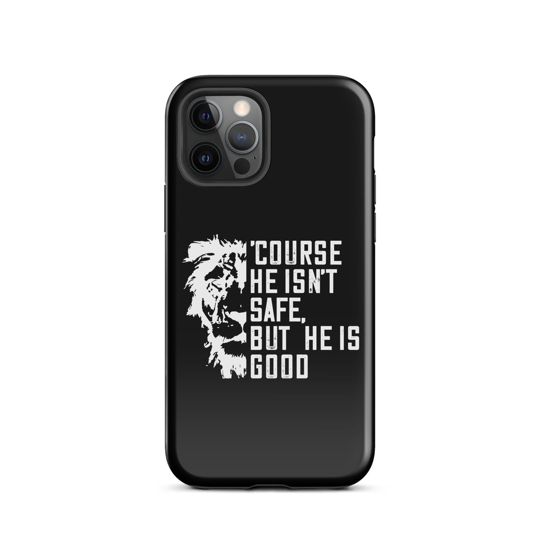 Christian Phone Case for iPhone® 'Course He Isn't Safe Black iPhone® Phone Cases Glossy iPhone 12 Pro 