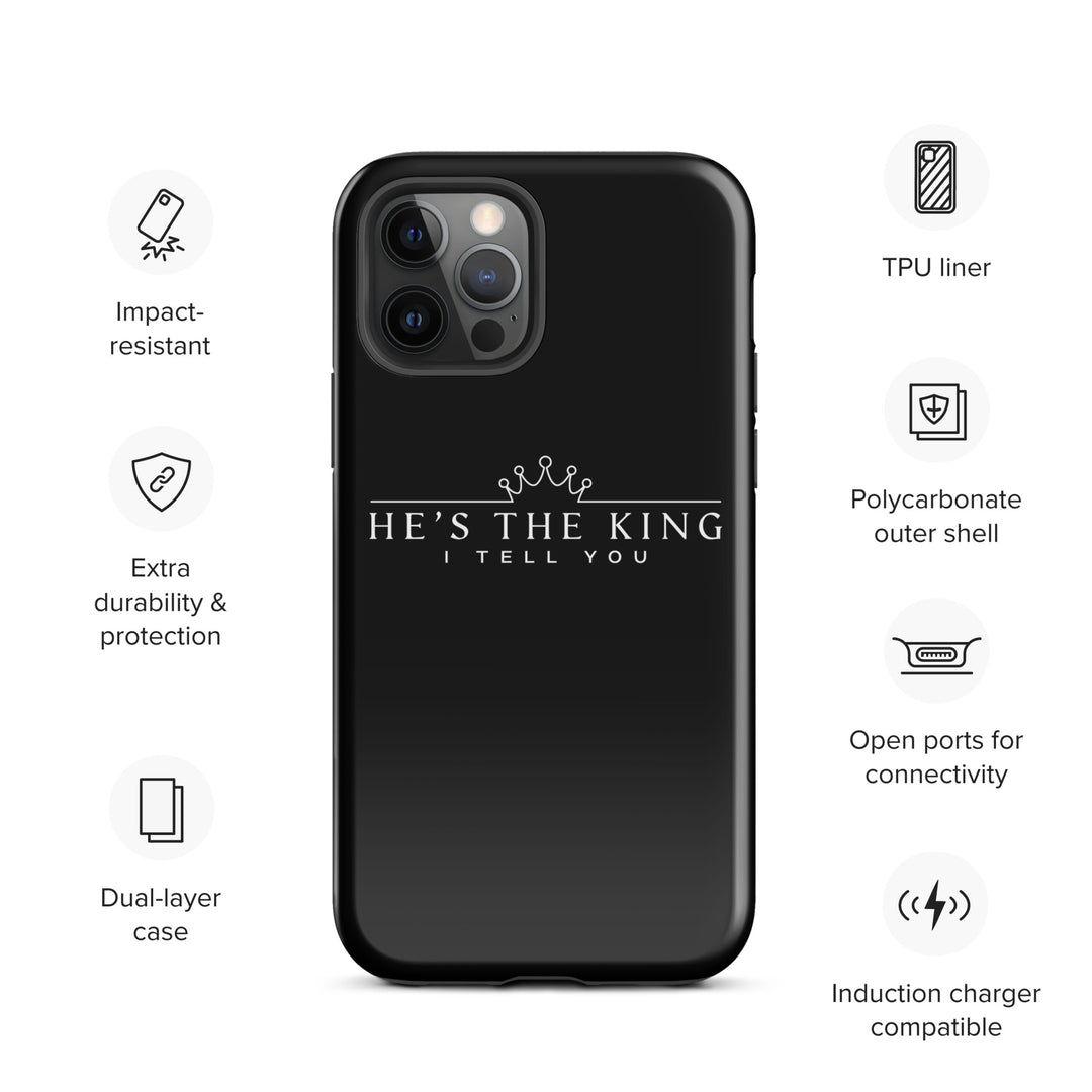 Christian Phone Case He's The King Black for iPhone® iPhone® Phone Cases   