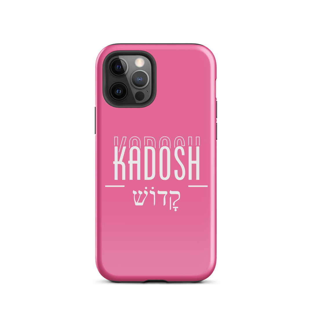 Christian Phone Case Kadosh Hebrew Pink for iPhone® iPhone® Phone Cases Glossy iPhone 12 Pro 