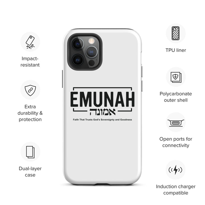 Christian Phone Case Emunah Faith That Trusts White for iPhone® iPhone® Phone Cases   