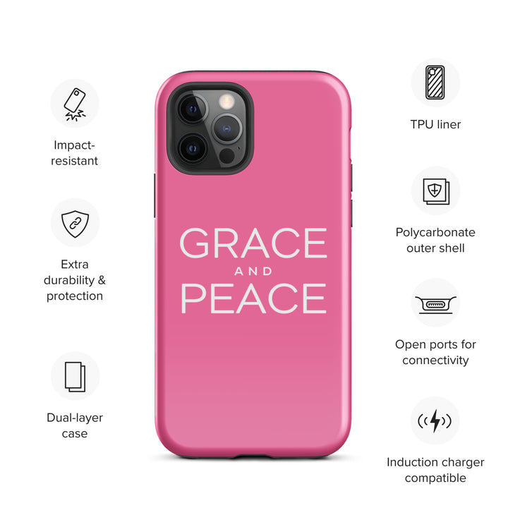 Christian Phone Case Grace and Peace Pink for iPhone® iPhone® Phone Cases   