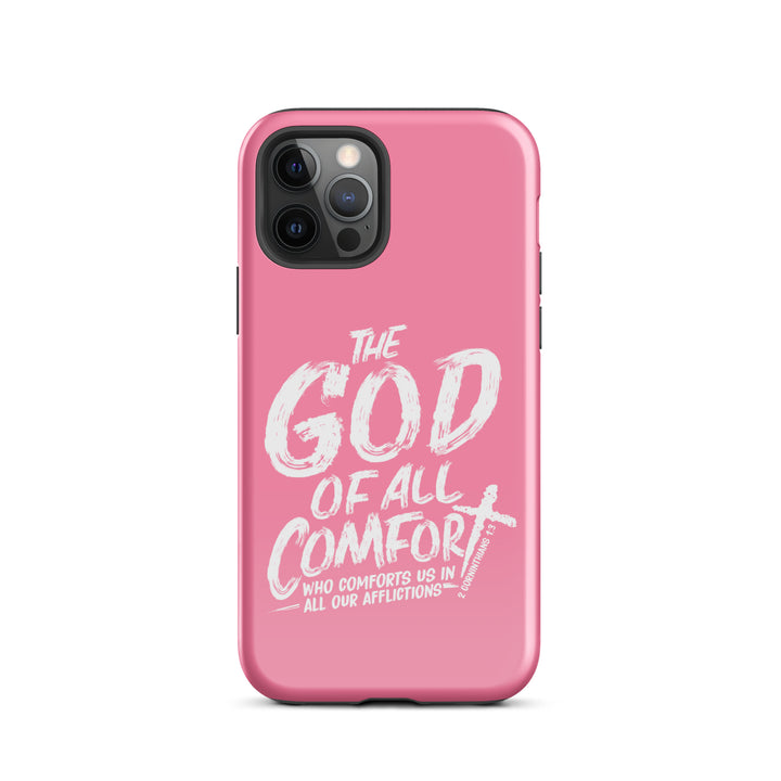 Christian Phone Case God of All Comfort Pink for iPhone® iPhone® Phone Cases Glossy iPhone 12 Pro 