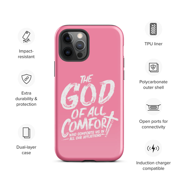 Christian Phone Case God of All Comfort Pink for iPhone® iPhone® Phone Cases   