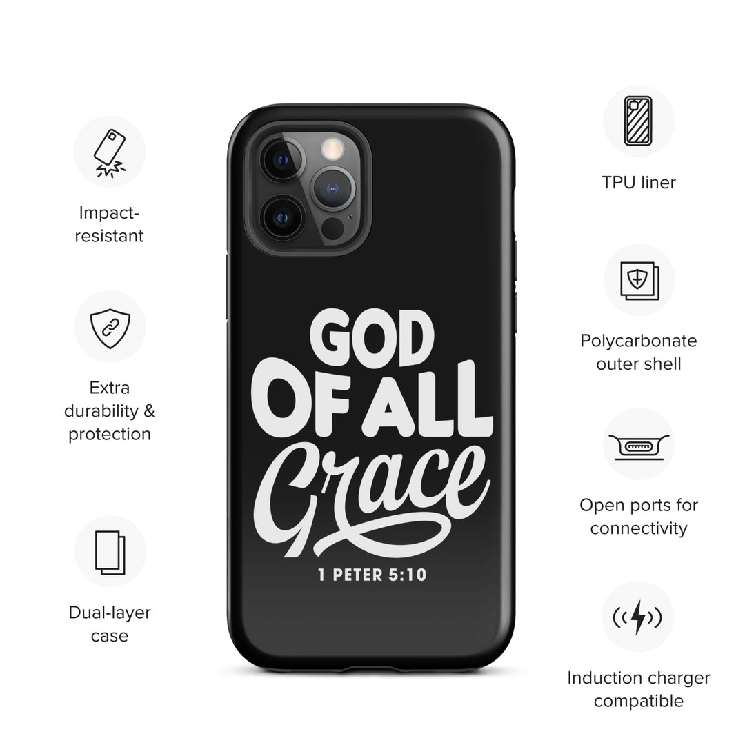 Christian Phone Case God of All Grace Black for iPhone® iPhone® Phone Cases   