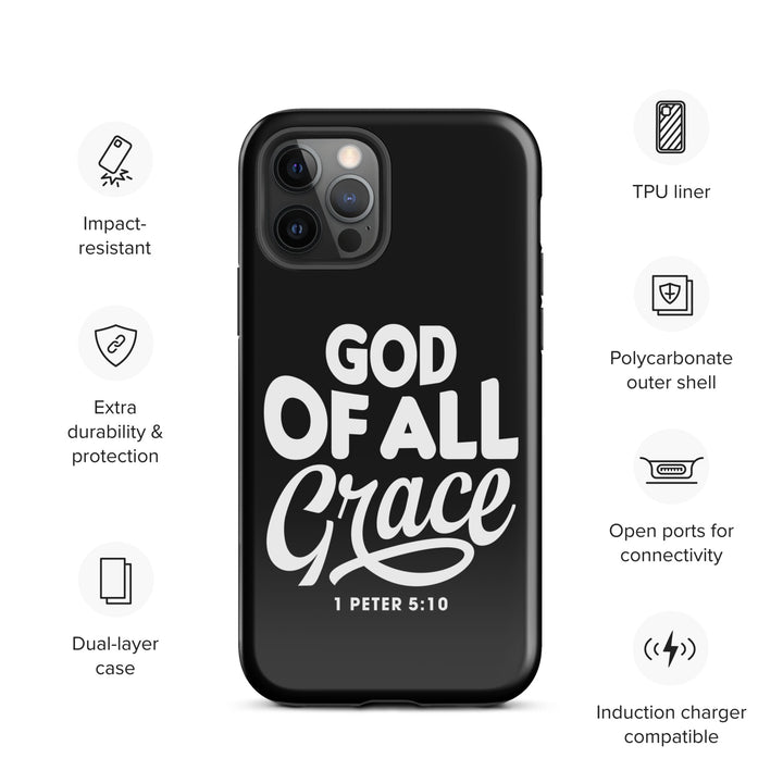 Christian Phone Case God of All Grace Black for iPhone® iPhone® Phone Cases   