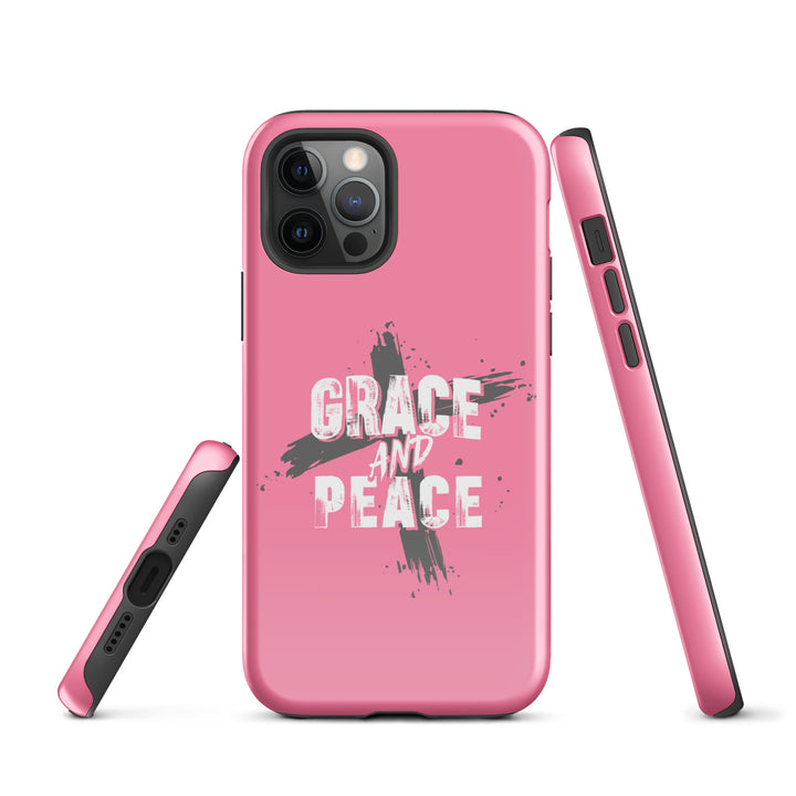 Christian Phone Case Grace and Peace Cross Pink for iPhone® iPhone® Phone Cases   