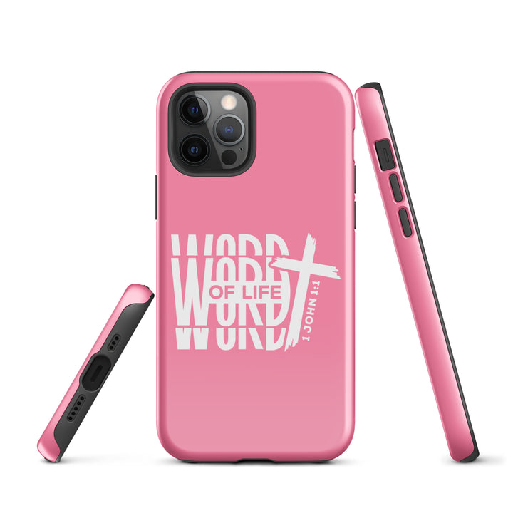 Christian Phone Case Word of Life Cross Pink for iPhone® iPhone® Phone Cases   